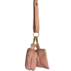 Pink felt doggie bag holder